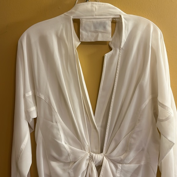 Byron Lars Backless Bow Blouse 10 - Picture 9 of 13